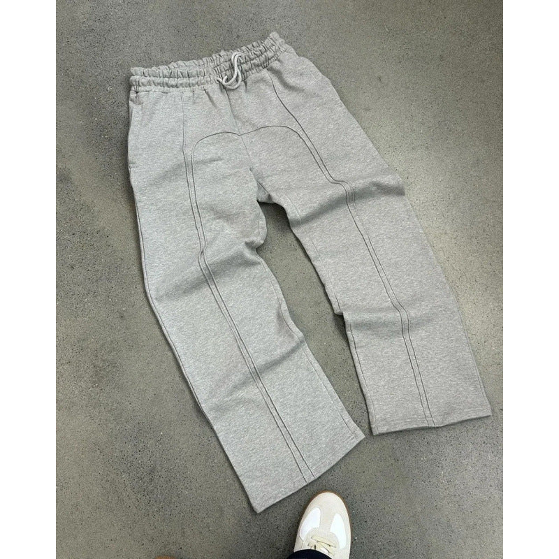 Elastic Drawstring Trouser Leg Zipper Man