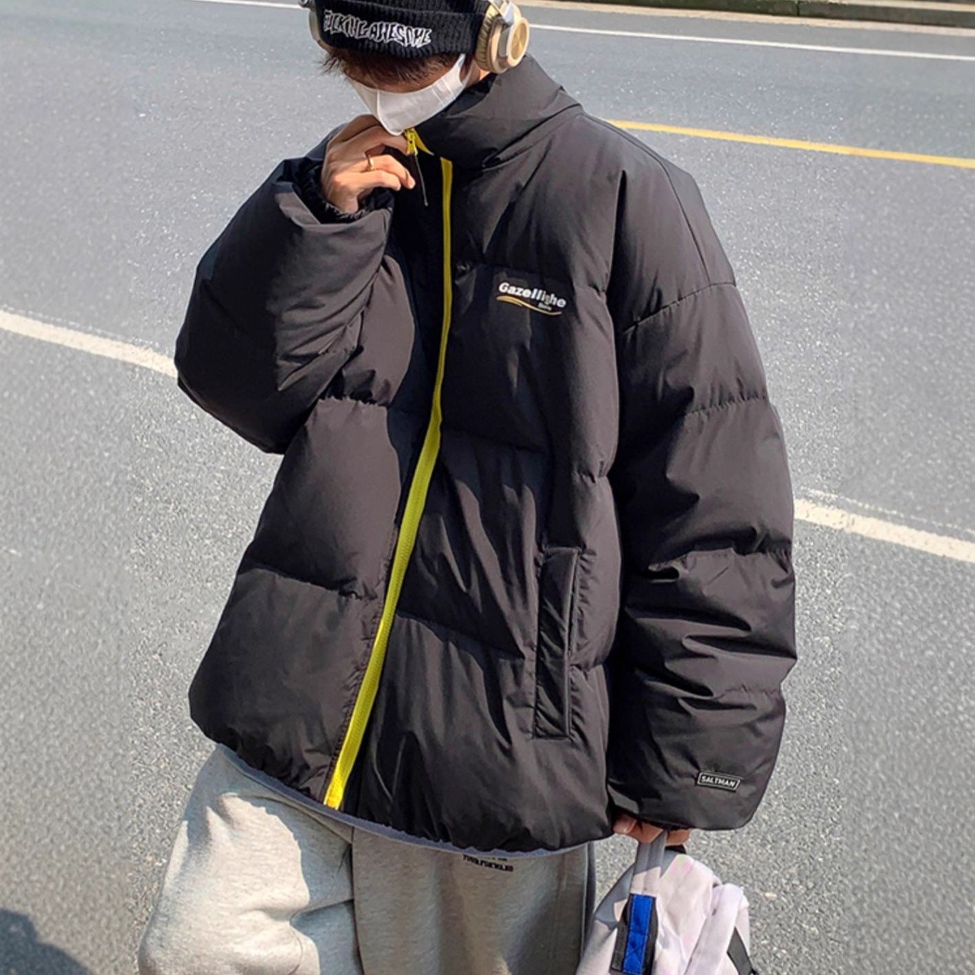 Mens Loose Fitting Cotton Jacket