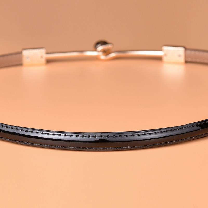 Bright Leather Fashion Korean Decorative Belt Women