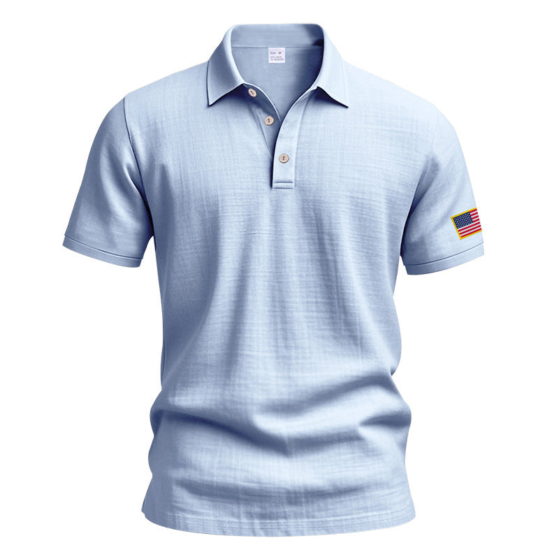 American Summer Linen Short Sleeve Men Clothing