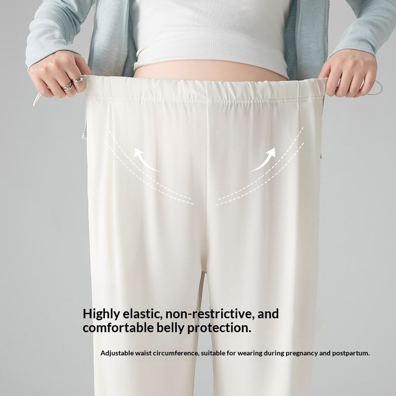 Vintage Acetate Fiber High-waisted Cool-to-the-touch Wide-leg Pants